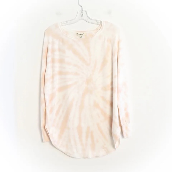 (A54) BLANK NYC Peach & White Tie Dye Long Sleeve Sweater, Size Large, NWT, $98 - Picture 7 of 13